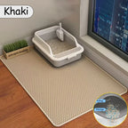 Large Waterproof Double Layer Cat Litter Mat Non-Slip Washable Pet Litter Box Mat Durable Sand Trapper Easy Clean Cat Toilet Mat
