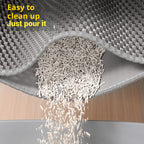 Large Waterproof Double Layer Cat Litter Mat Non-Slip Washable Pet Litter Box Mat Durable Sand Trapper Easy Clean Cat Toilet Mat
