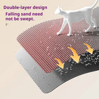 Large Waterproof Double Layer Cat Litter Mat Non-Slip Washable Pet Litter Box Mat Durable Sand Trapper Easy Clean Cat Toilet Mat