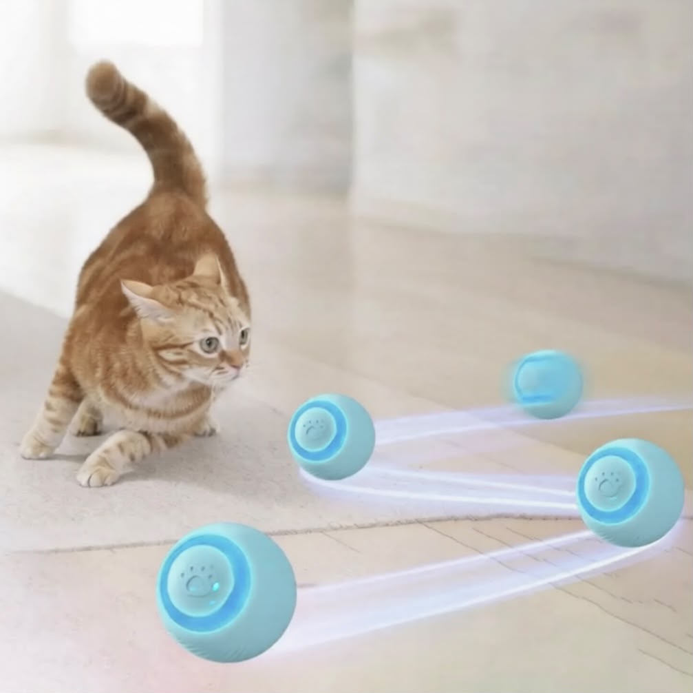 Cat Interactive Ball Toy Training Self-moving Kitten Electric