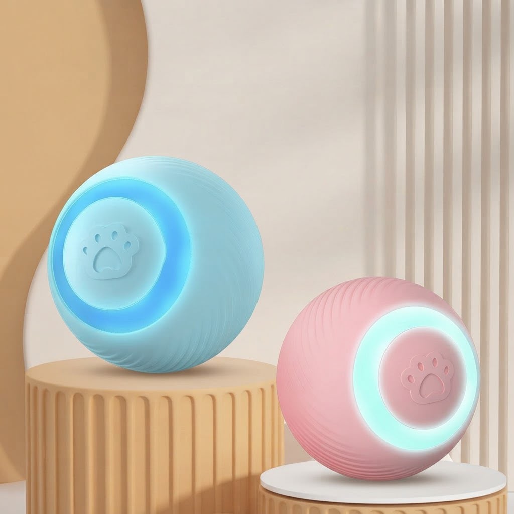 Cat Interactive Ball Toy Training Self-moving Kitten Electric