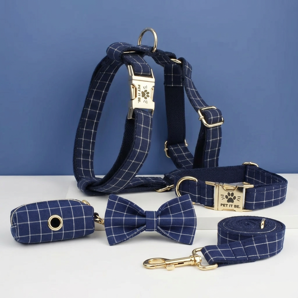 Luxury Blue Checkered Set